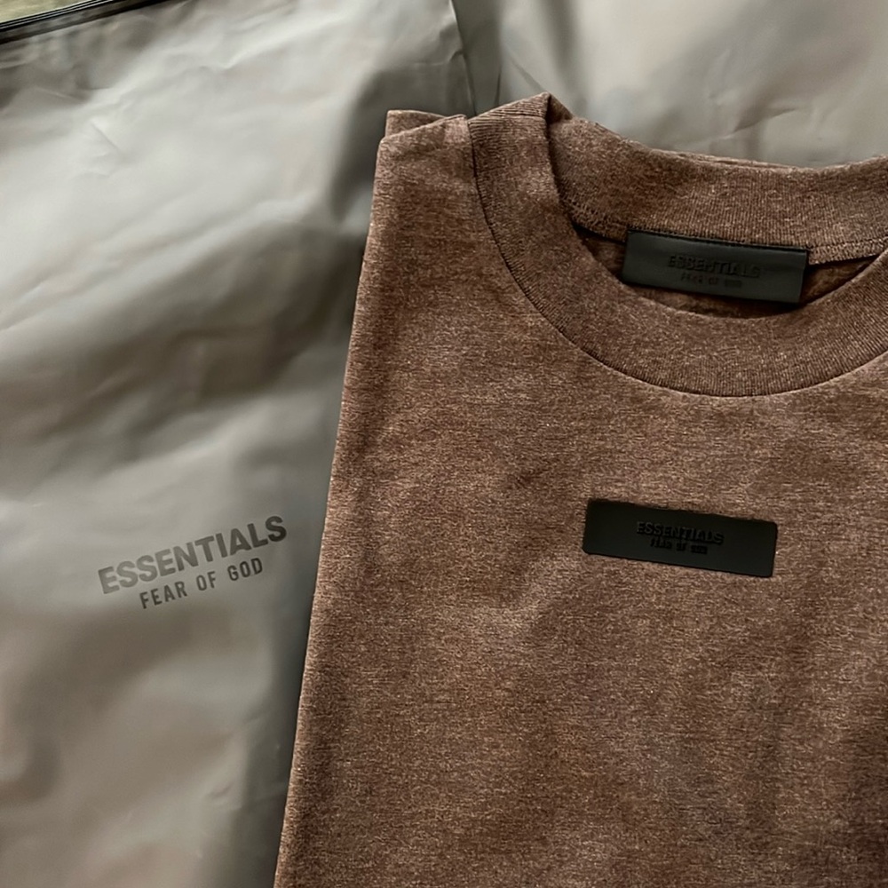 Essentials Heather Wood Short Sleeve Tee